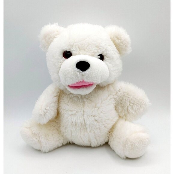 Best Made Toys Ltd. Plush White Polar Bear Full Body Hand Puppet 9" - Picture 1 of 5